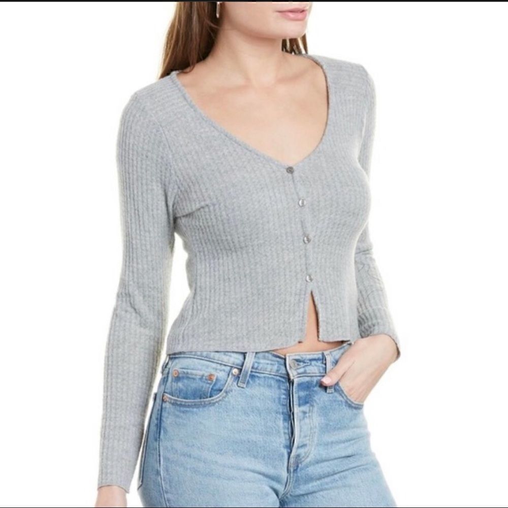 Revolve Socialite Button Front Crop Top NEW medium